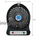 USB Mini Fan Portable Rechargeable Desktop Fan Powered by USB and A 18650 Battery Mini Air Conditioner Ideal for Summer Travel Walking (Black) - B0123N0JJS